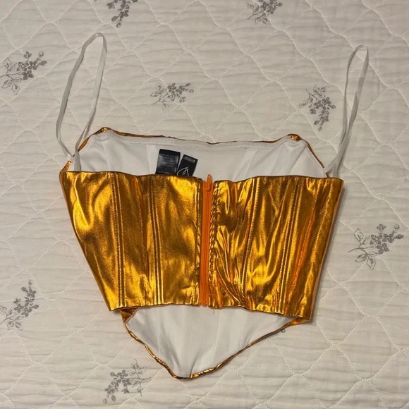 Windsor Metallic Gold Corset Top - Picture 3 of 3